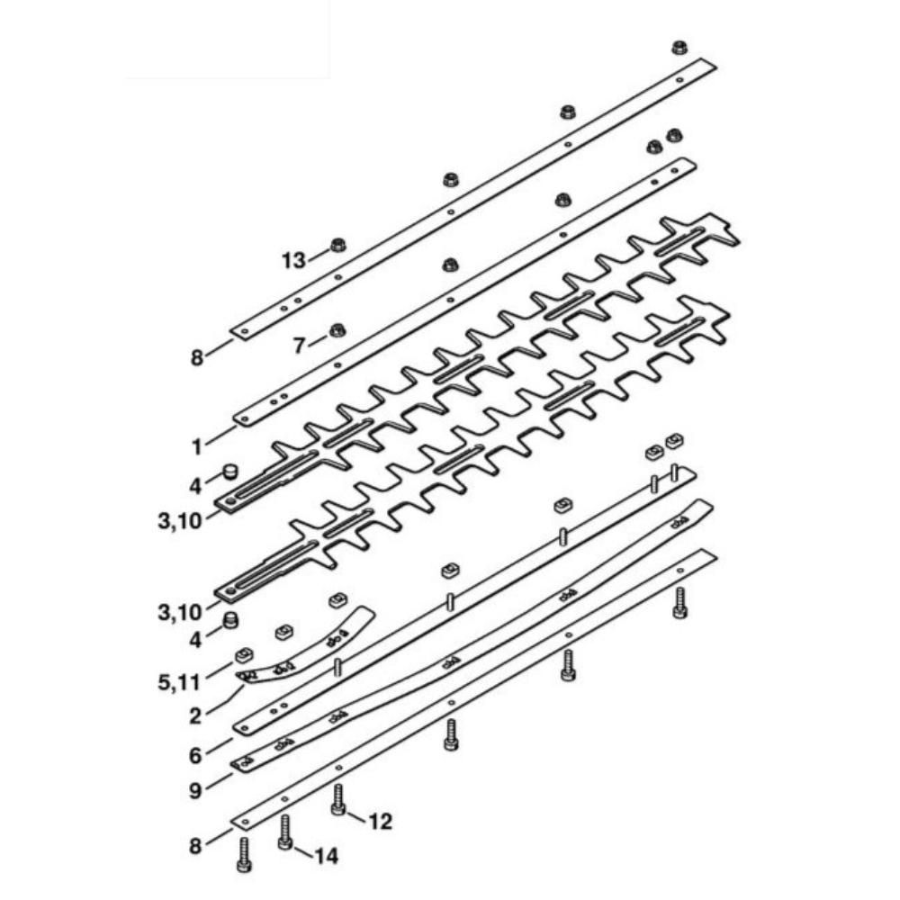 Sơ đồ Lắp ráp lưỡi cho Stihl HL 0 2 hl0 blade 242005 462000 assy