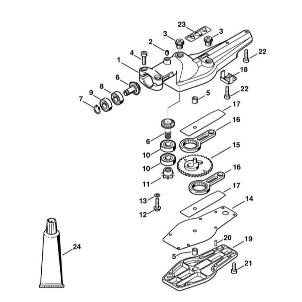 Sơ đồ Lắp ráp đầu bánh răng cho Stihl HL 0 3 hl0 gear head 0 assy