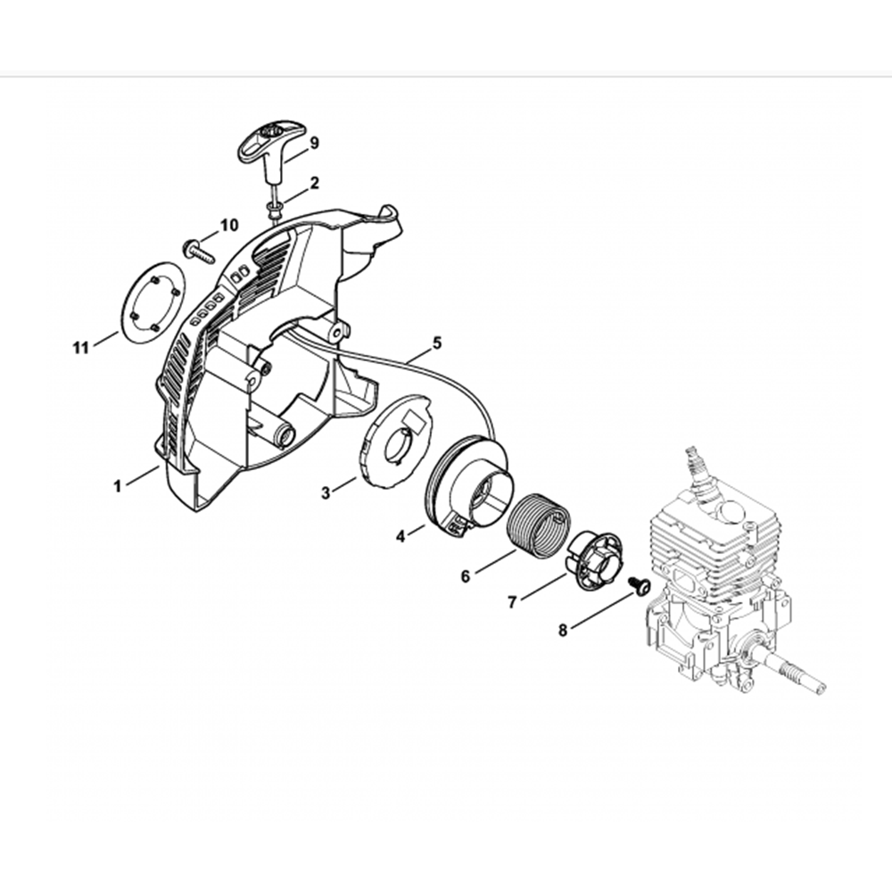 Sơ đồ Tua lại bộ khởi động cho Stihl HL56K