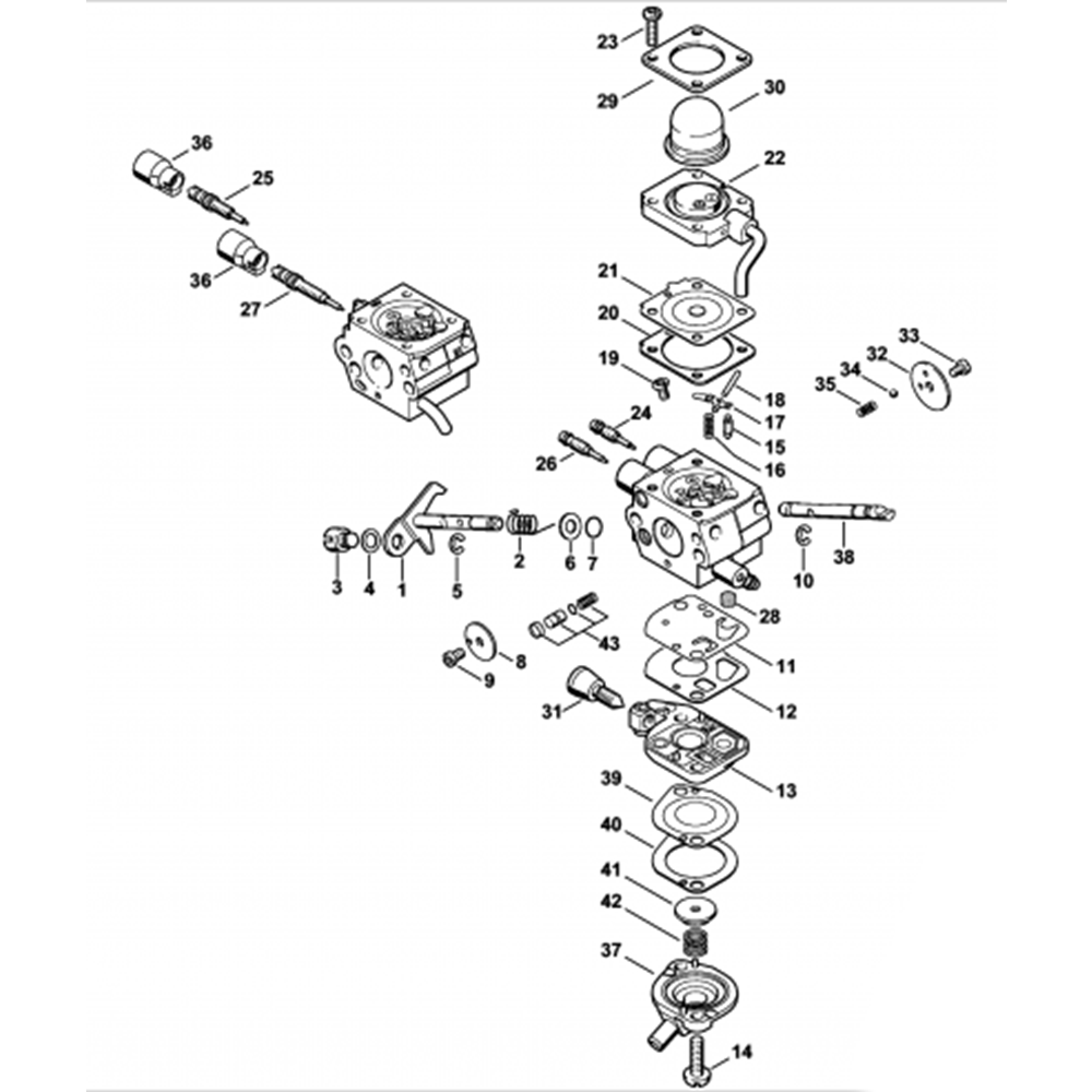 Sơ đồ Bộ chế hòa khí cho Stihl HL90K