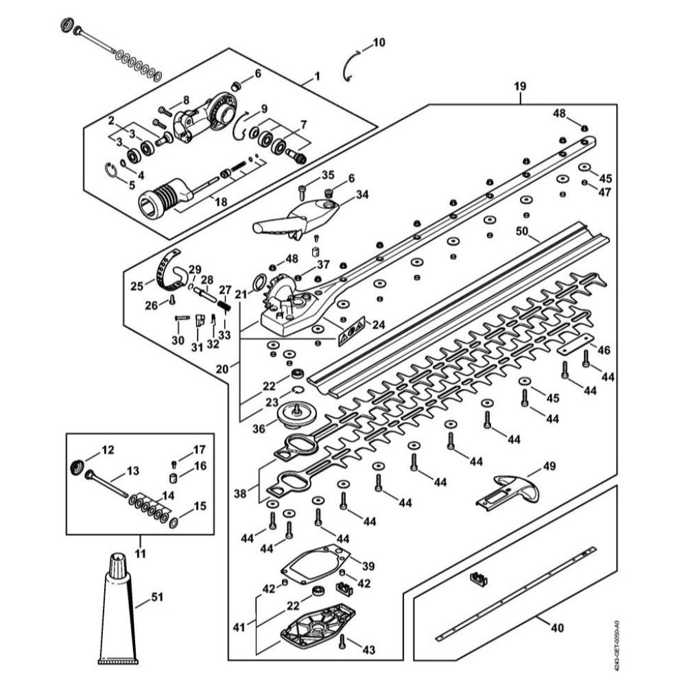 Sơ đồ Tay cầm cho máy cắt cỏ Stihl RM 2.0 R