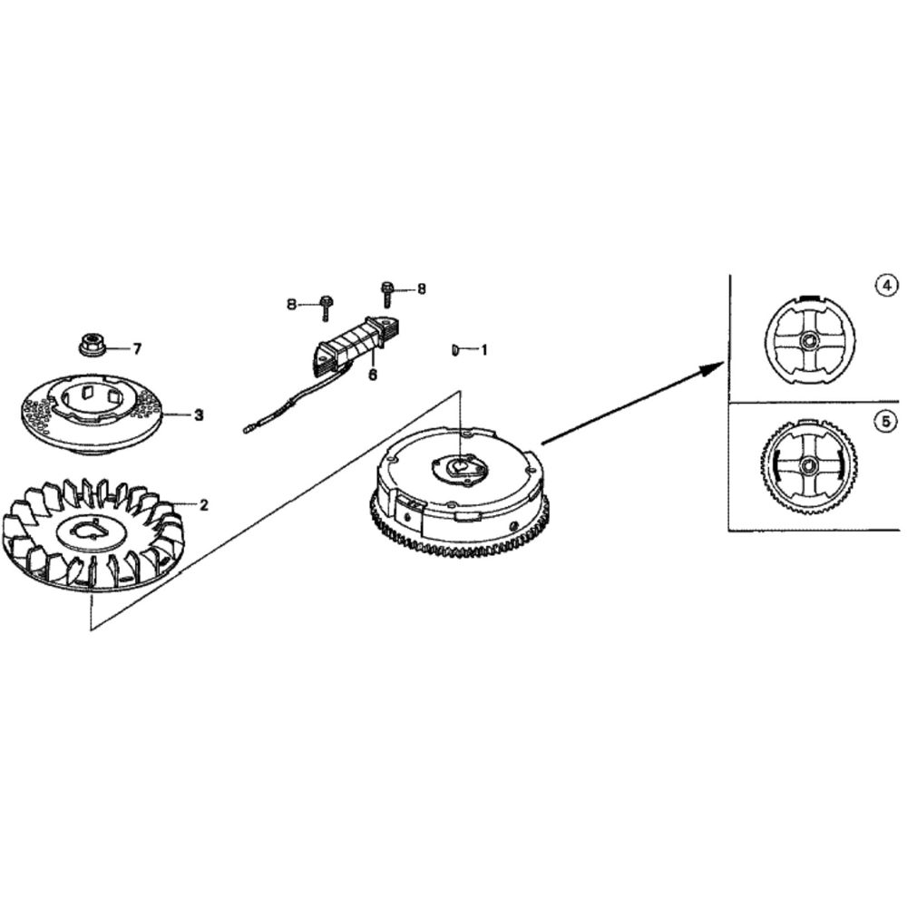 Sơ đồ Bánh đà cho Honda HRD535