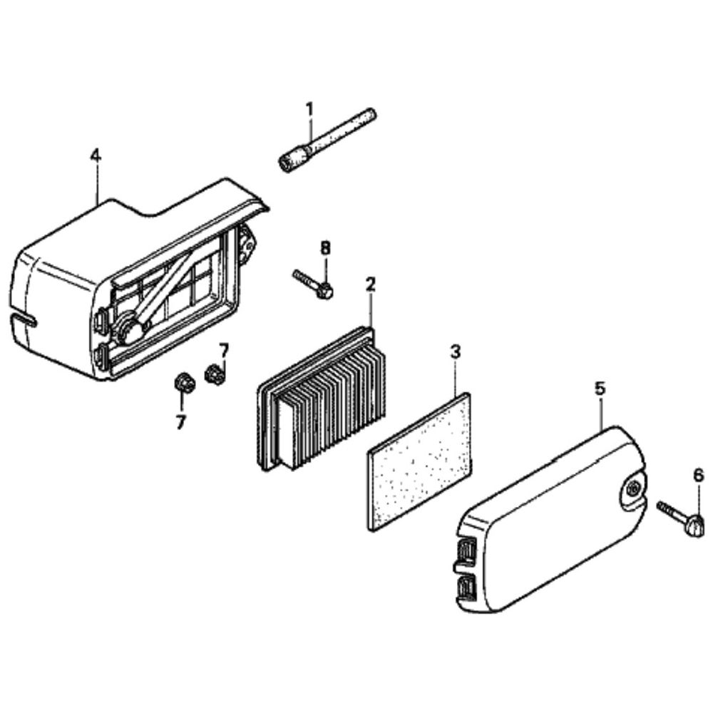 Sơ đồ Máy lọc không khí cho Honda HRD535 2 hrd535 hxe 8