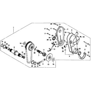Sơ đồ Hộp số cho Honda HRD535
