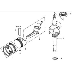 Sơ đồ Poston/Trục khuỷu cho Honda HRD535