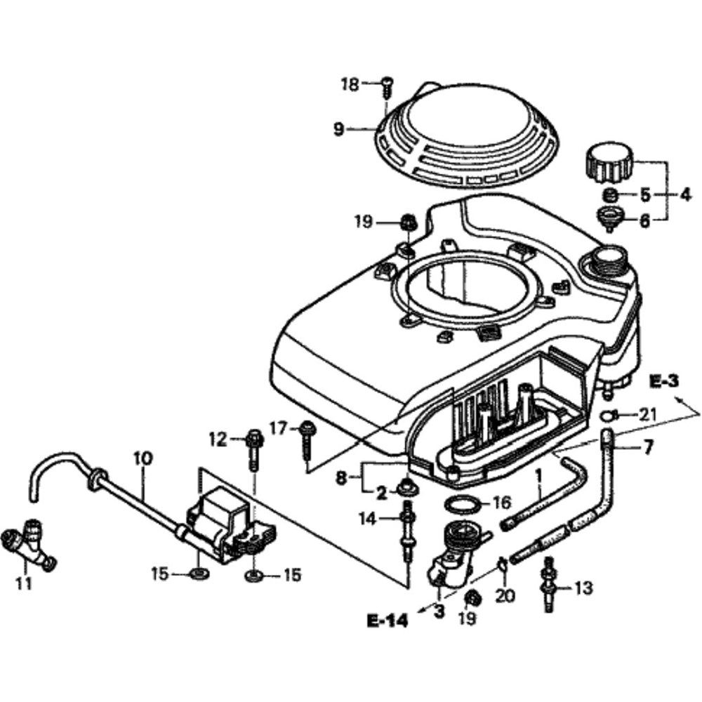 Sơ đồ Vỏ quạt Honda HRH536K1