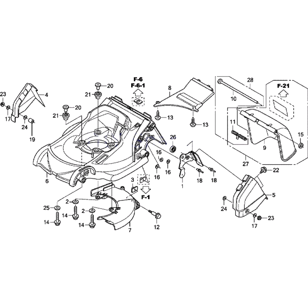 Sơ đồ Vỏ máy cắt cho Honda HRX426