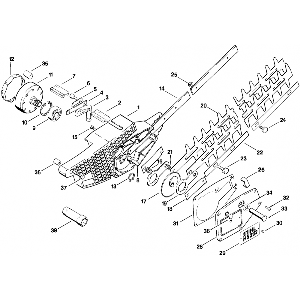 hs202 gear housing blade
