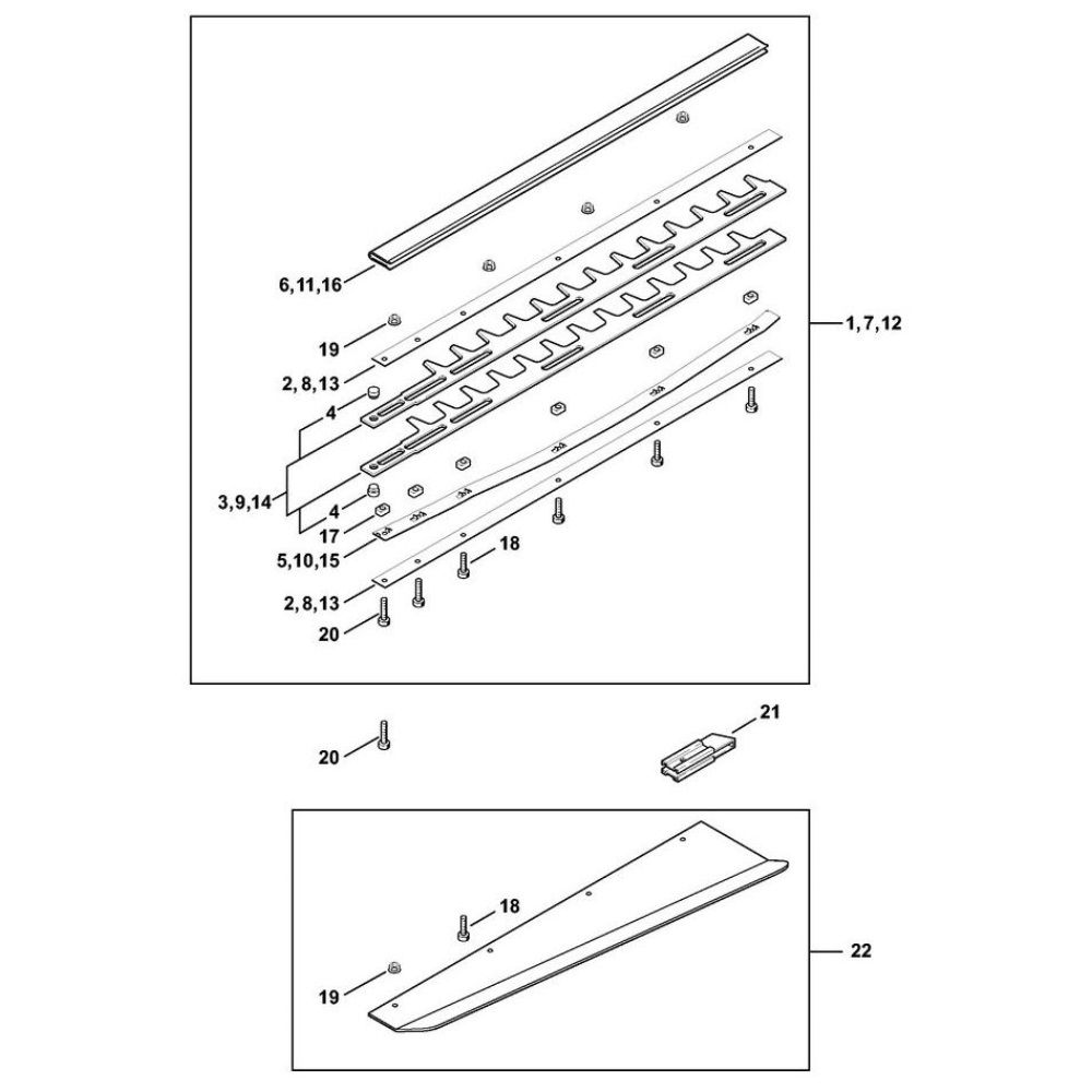 Sơ đồ Thanh cắt cho Stihl HS 85