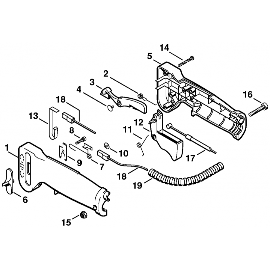 Sơ đồ Lắp ráp tay cầm cho Stihl HS85 3 hs85 19.2002