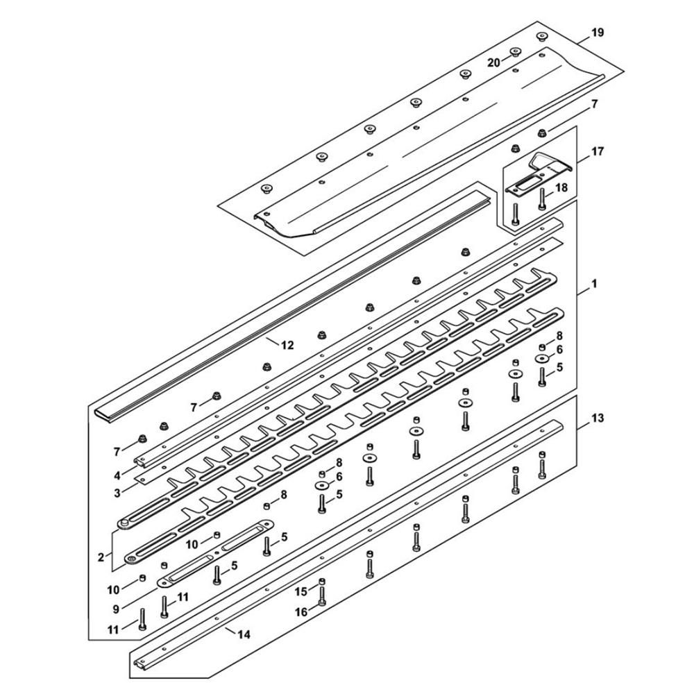 Sơ đồ Thanh cắt cho Stihl HS 87 R