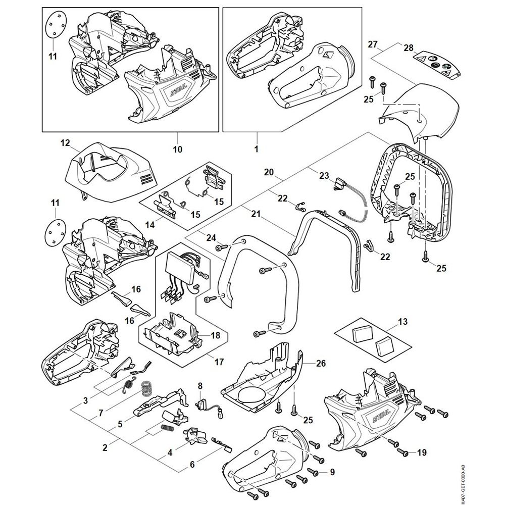 Sơ đồ Thành phần Stihl HSA 100