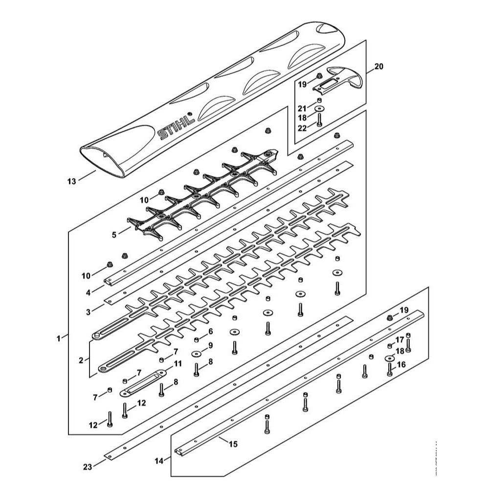 Sơ đồ Thanh cắt Stihl HSA 130
