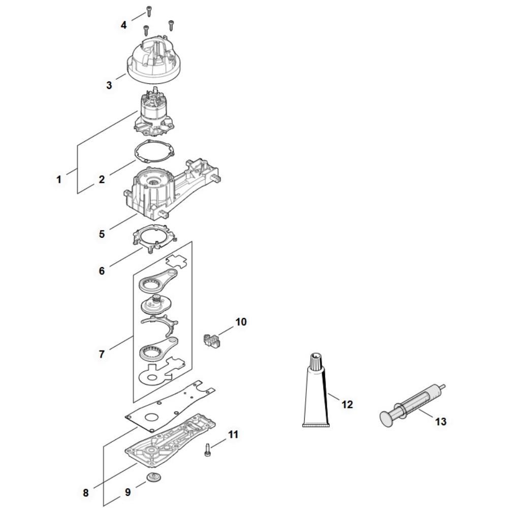 Sơ đồ Động cơ điện cho Stihl HSA 140.0 T 2 hsa140 0t electric motor assy