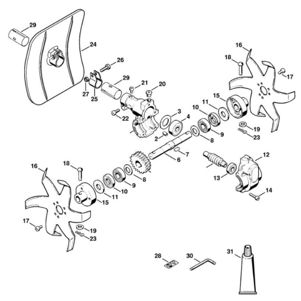 Sơ đồ Vỏ tay cầm cho Stihl HSA 140.0 T
