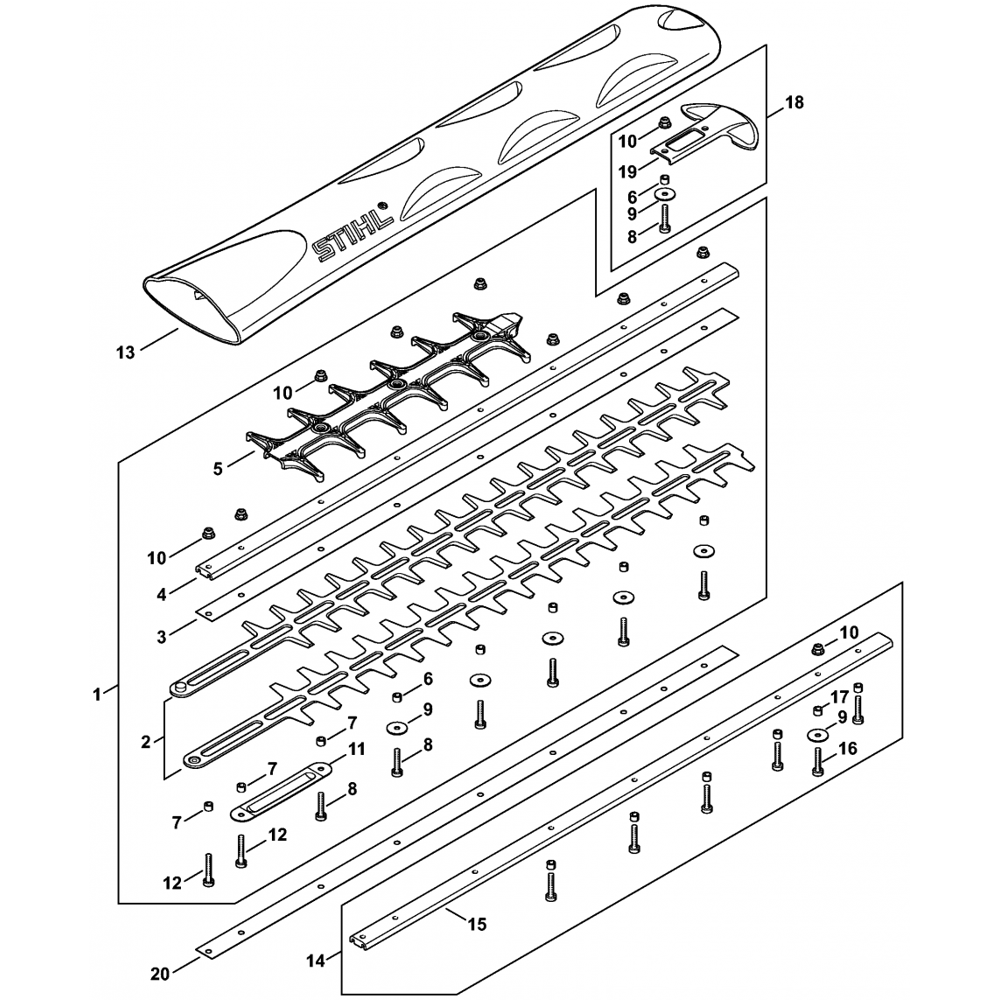 Sơ đồ Thanh cắt Stihl HSA94R