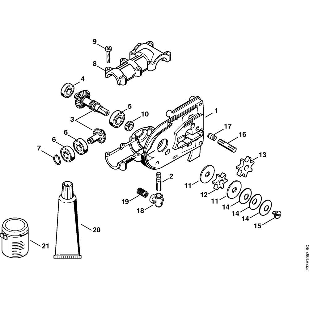 Sơ đồ Đầu bánh răng cho Stihl HT-KM 2 ht km 004