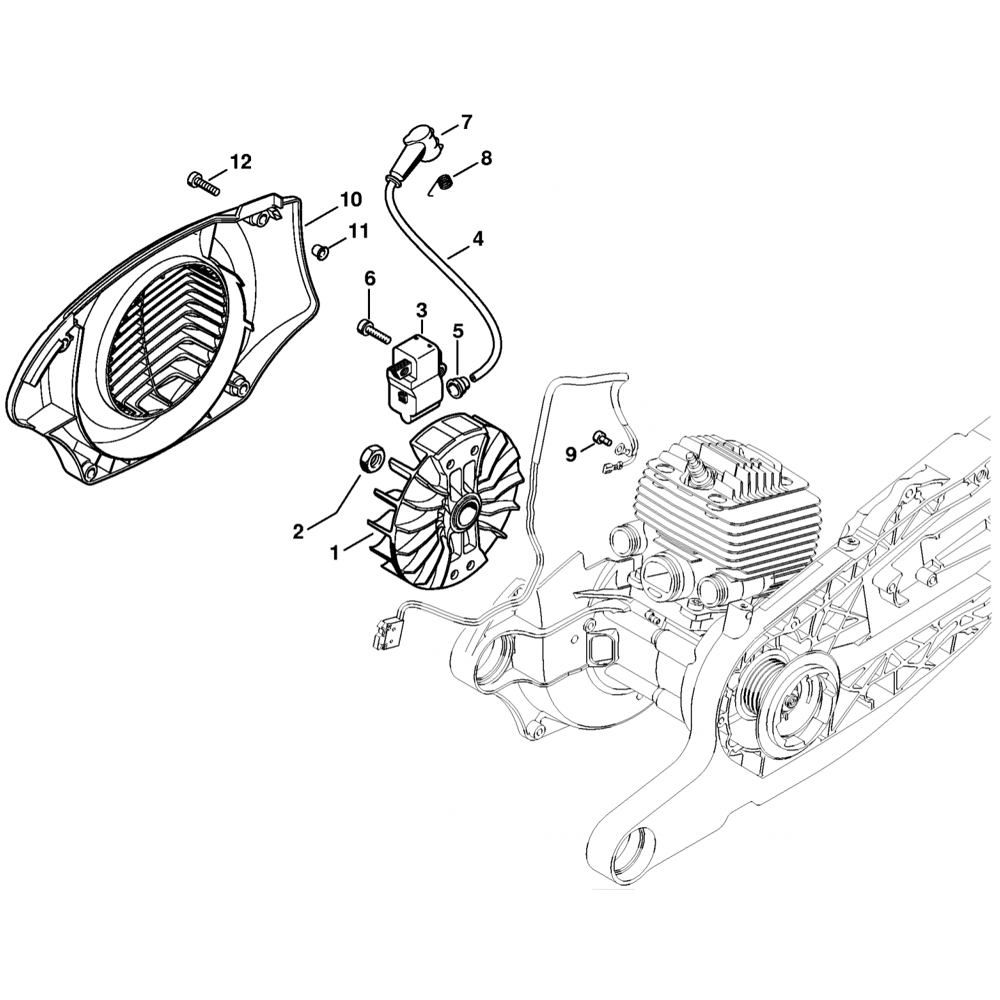 Sơ đồ Hệ Thống Đánh Lửa Stihl TS800 3 ignition system assembly for stihl ts800 disc cutter
