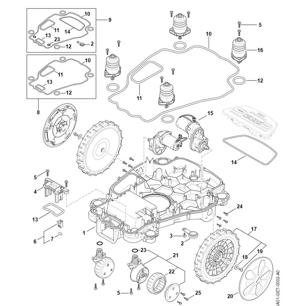 Sơ đồ Vỏ dưới cho Stihl iMOW 5.0