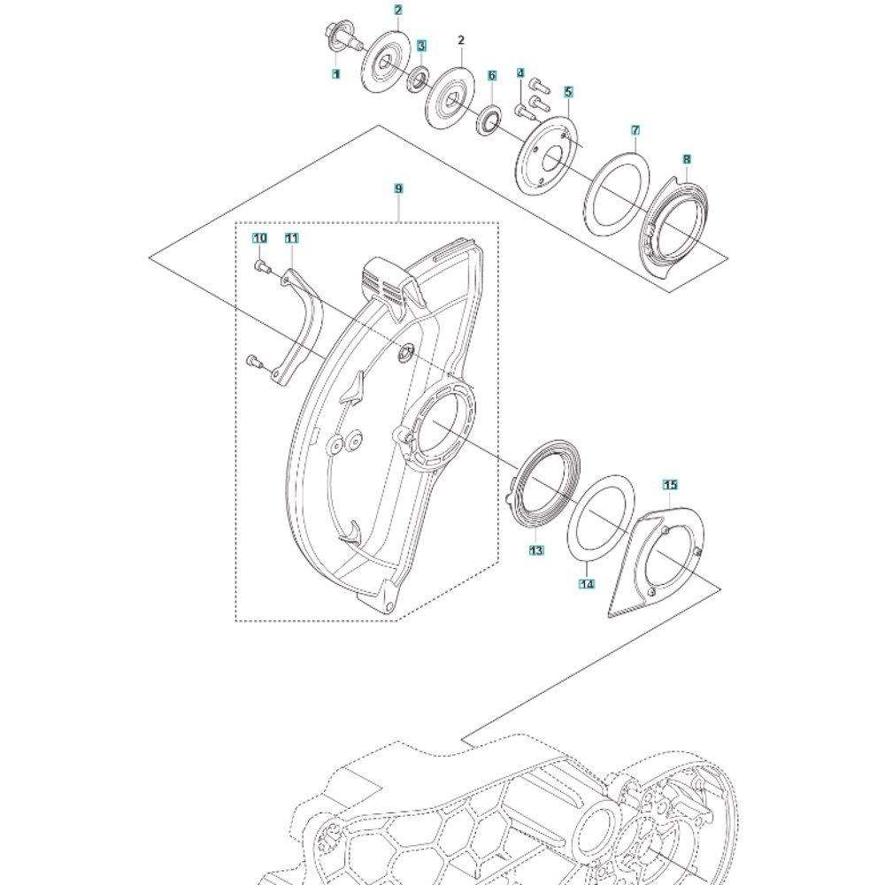 Sơ đồ Bảo vệ lưỡi cho Husqvarna K1