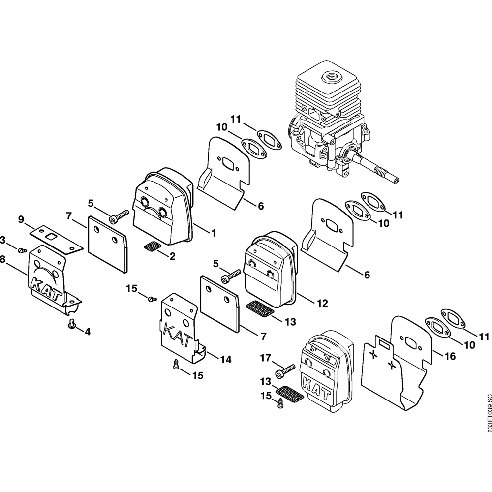 Sơ đồ Tua lại bộ khởi động cho Stihl KM55