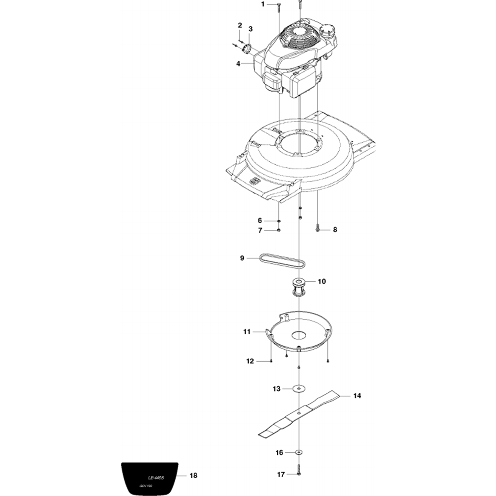 Sơ đồ Lắp ráp động cơ Husqvarna LB 448S 2 lb448s 4