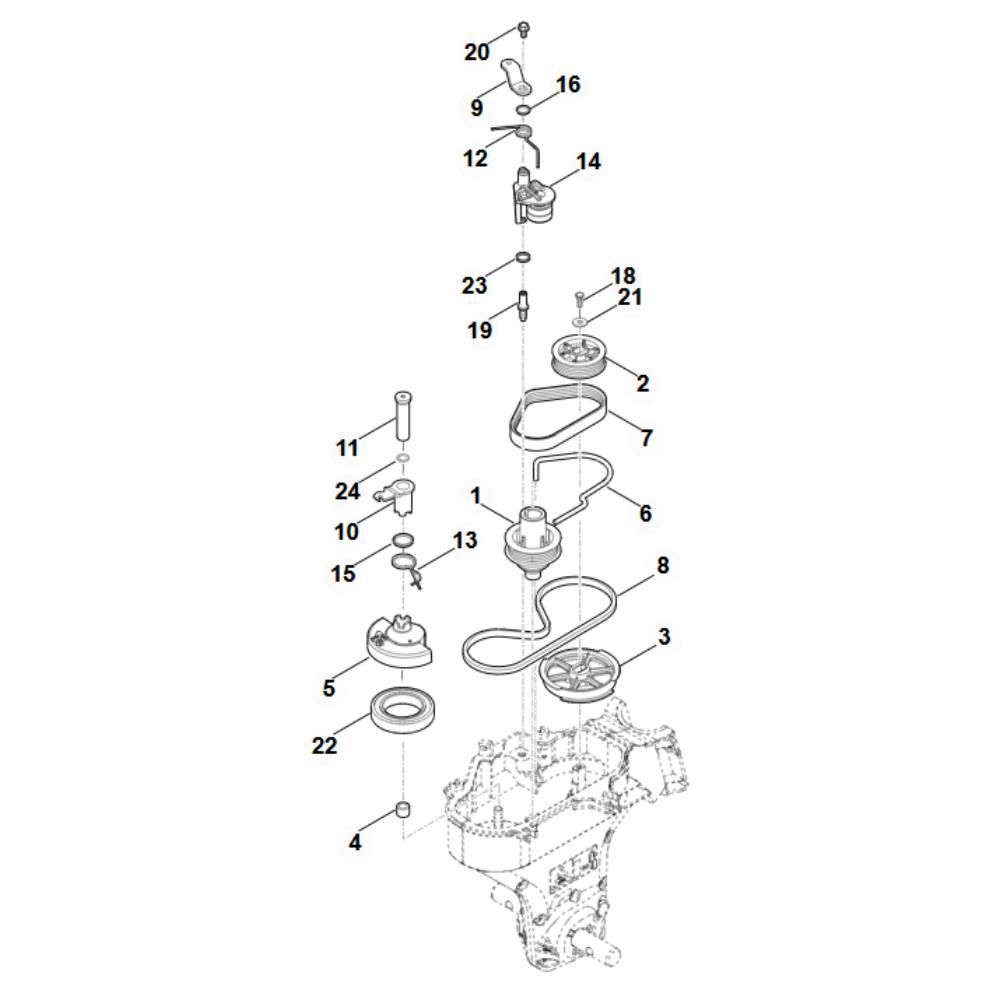Sơ đồ Lắp ráp ổ đĩa cho Stihl MH 585 2 mh585 drive assy