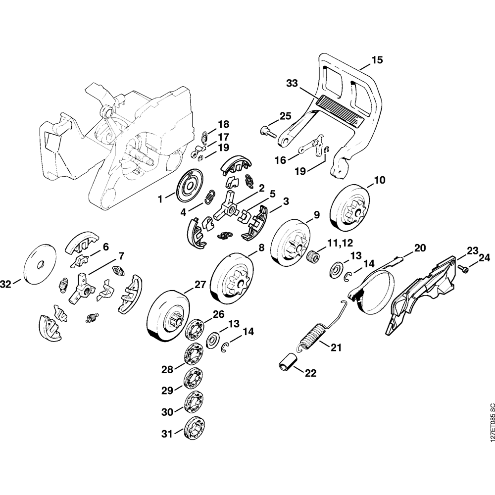 ms024 clutch chain sprocket