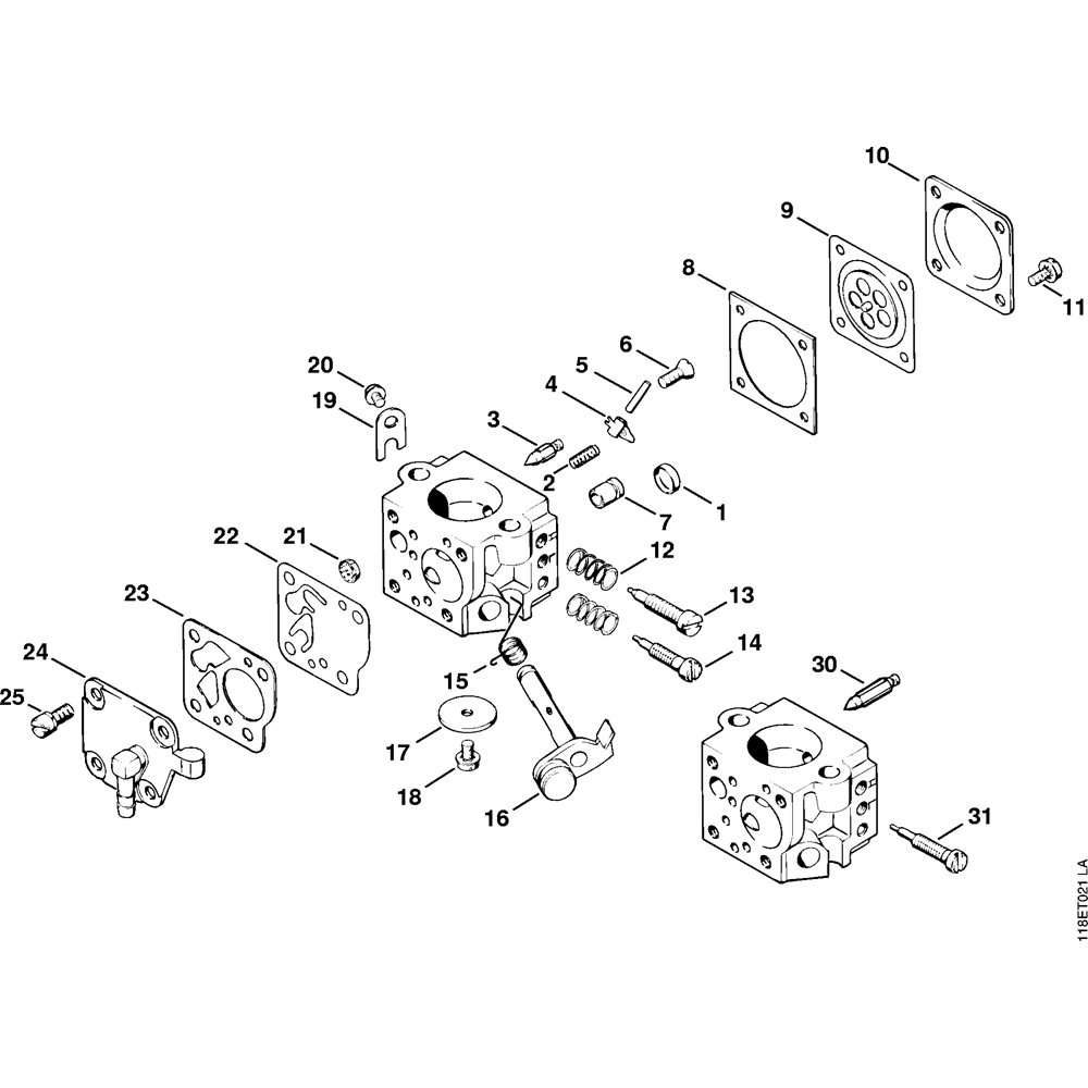 Sơ đồ Bộ chế hòa khí cho Stihl 028