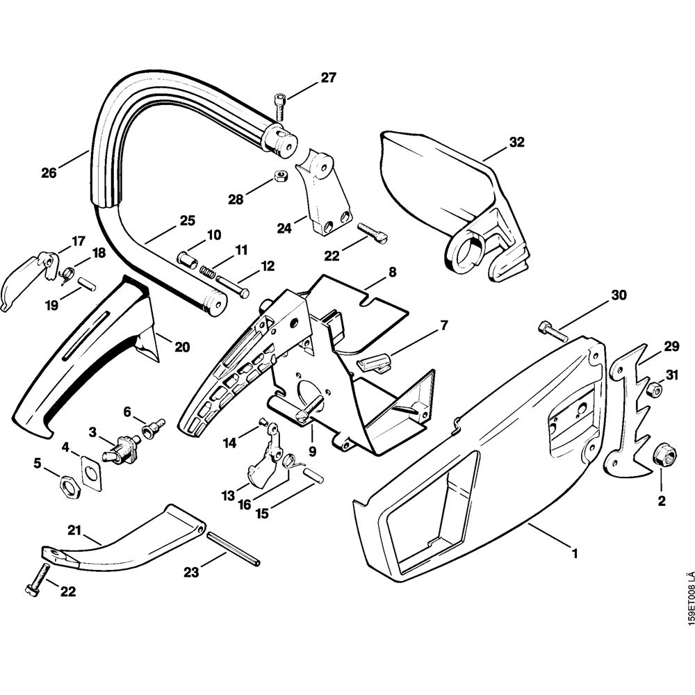 ms041fb chain sprocket cover shroud