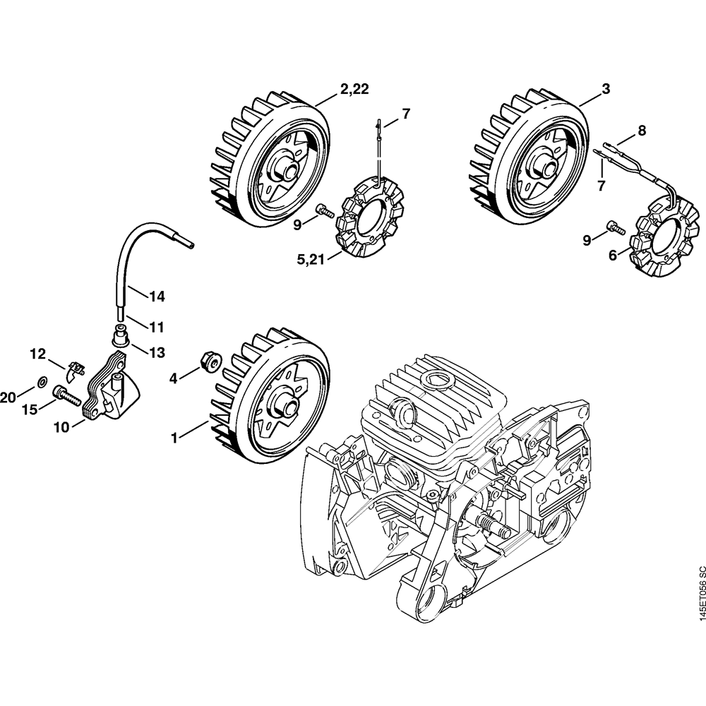 Sơ đồ Hệ Thống Đánh Lửa Stihl 046 2 ms046 ignition system