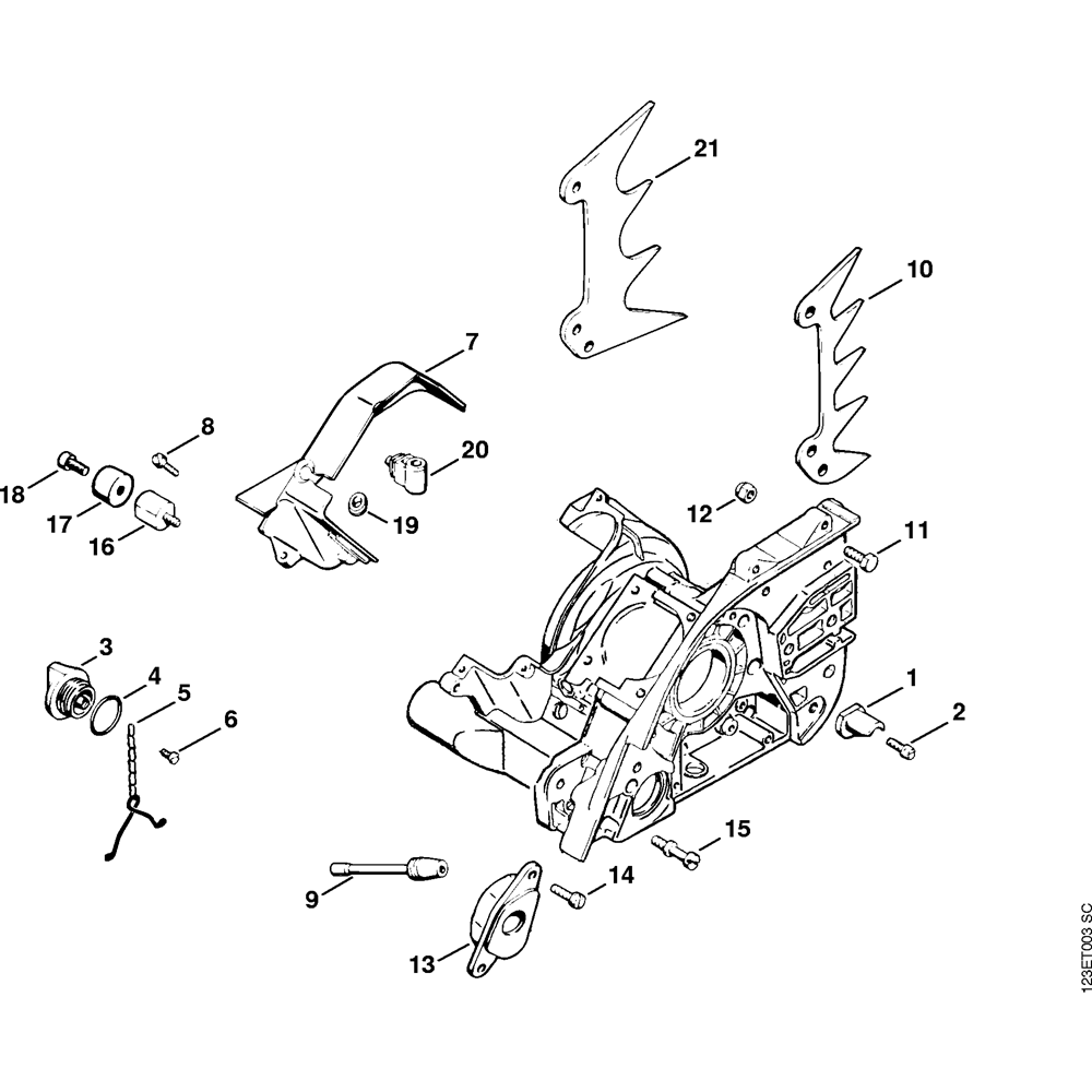 Sơ đồ Vỏ quạt cho Stihl 056