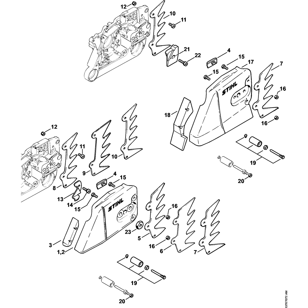 Sơ đồ Vỏ bánh xích cho Stihl 066
