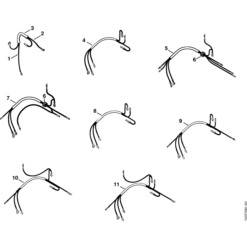 Sơ đồ Bộ dây điện cho Stihl 066 2 ms066 wiring harness