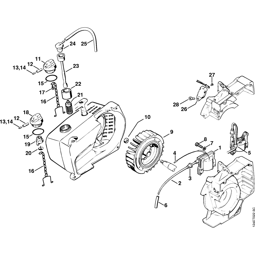 Sơ đồ Hệ Thống Đánh Lửa Stihl 076 3 ms076 ignition system