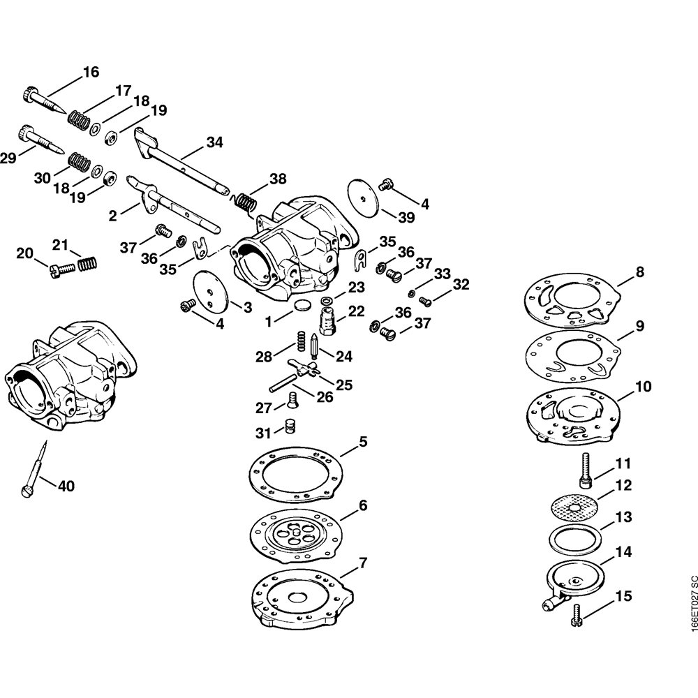 Sơ đồ Bộ chế hòa khí HL-324 cho Stihl 090