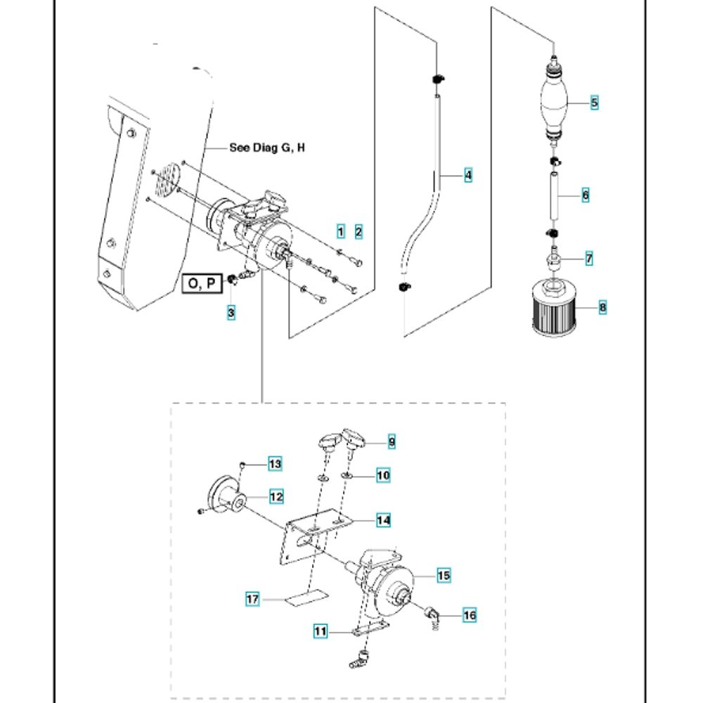 Sơ đồ Lắp ráp máy bơm nước cho MS 510 2 ms510 waterpump2