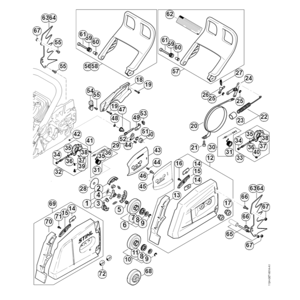 ms 881 b clutch oil pump chain brake