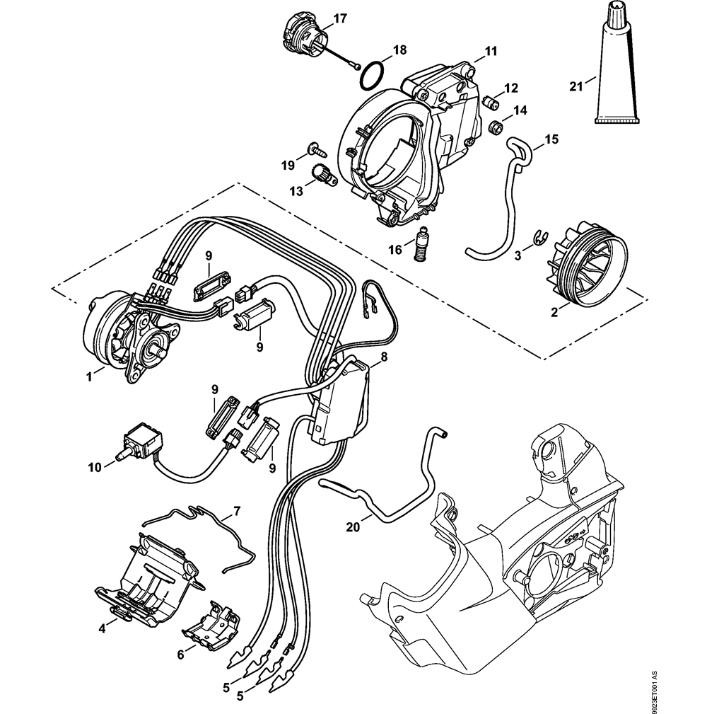 msa160t electric motor electronic module oil tank
