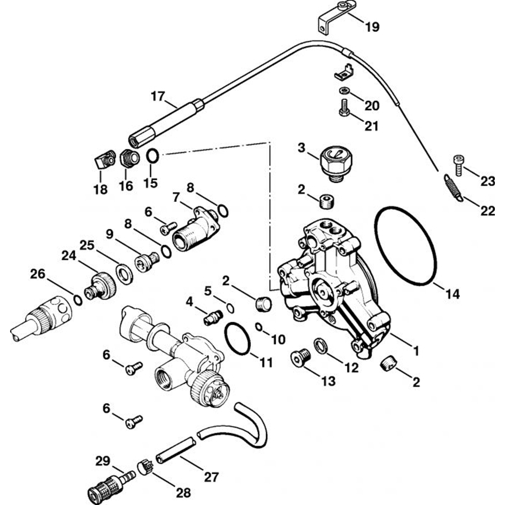 Sơ đồ Vỏ bơm cho Stihl RB 300 K 3 rb300k 2