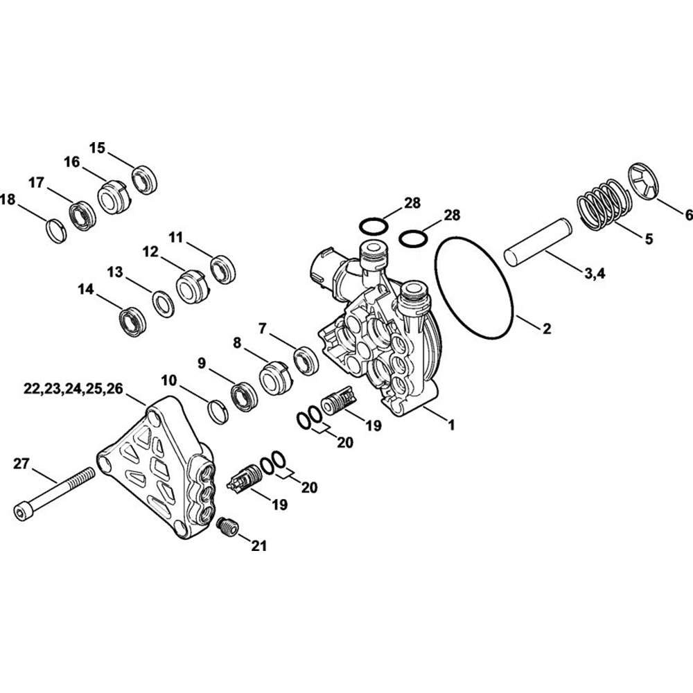 Sơ đồ Khối van bơm cho Stihl 2 re142 2