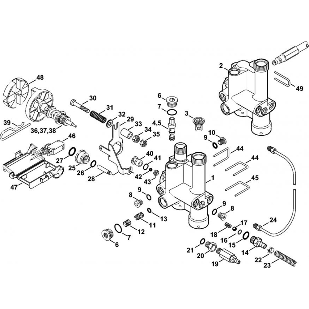 Sơ đồ Khối van điều chỉnh cho Stihl 2 re142 3