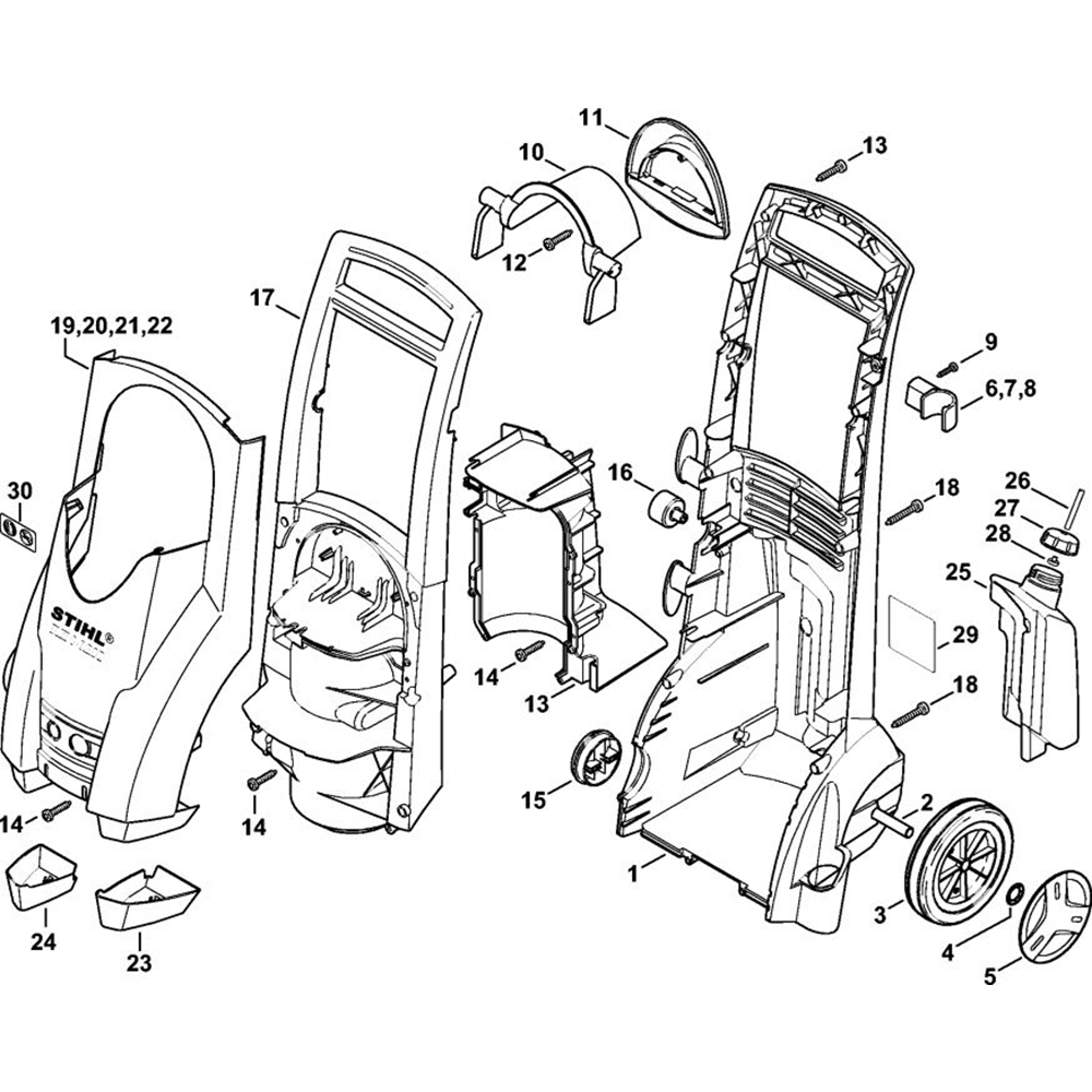 Sơ đồ Khung gầm & Vỏ cho Stihl 3 re142 4