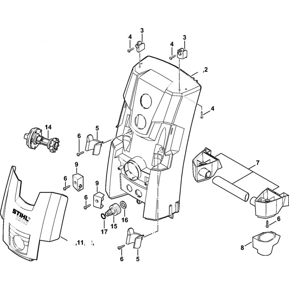 Sơ đồ Vỏ máy cho Stihl RE 143