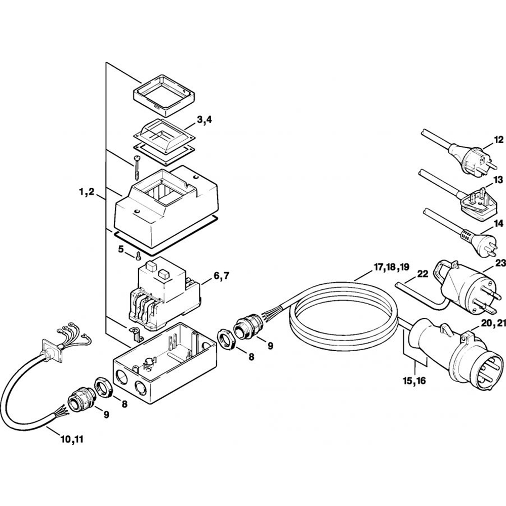 Sơ đồ Công tắc lắp ráp cho Stihl 3 re300k 6