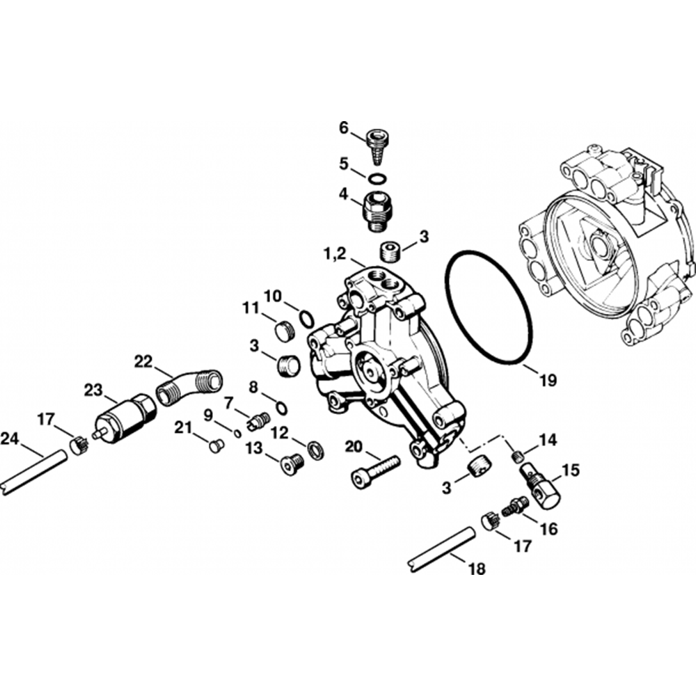 Sơ đồ Lắp ráp nắp bơm cho Stihl 2 re500w 3