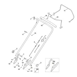 Sơ đồ Tay cầm máy cắt cỏ Stihl RM 248.0 T