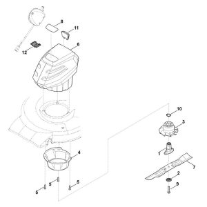 Sơ đồ Đầu bánh răng Stihl FS160 FS180