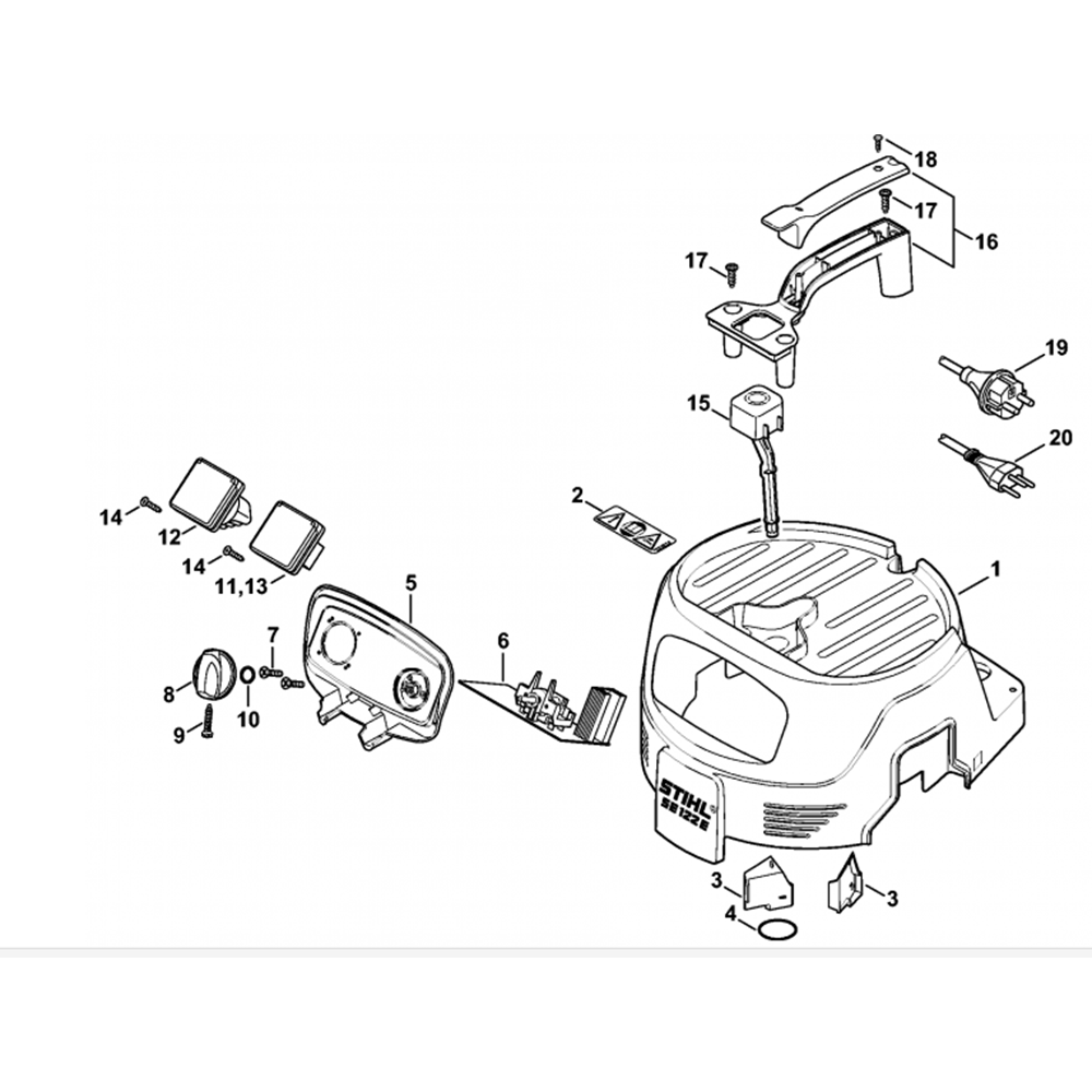 Sơ đồ Vỏ máy cho Stihl SE122