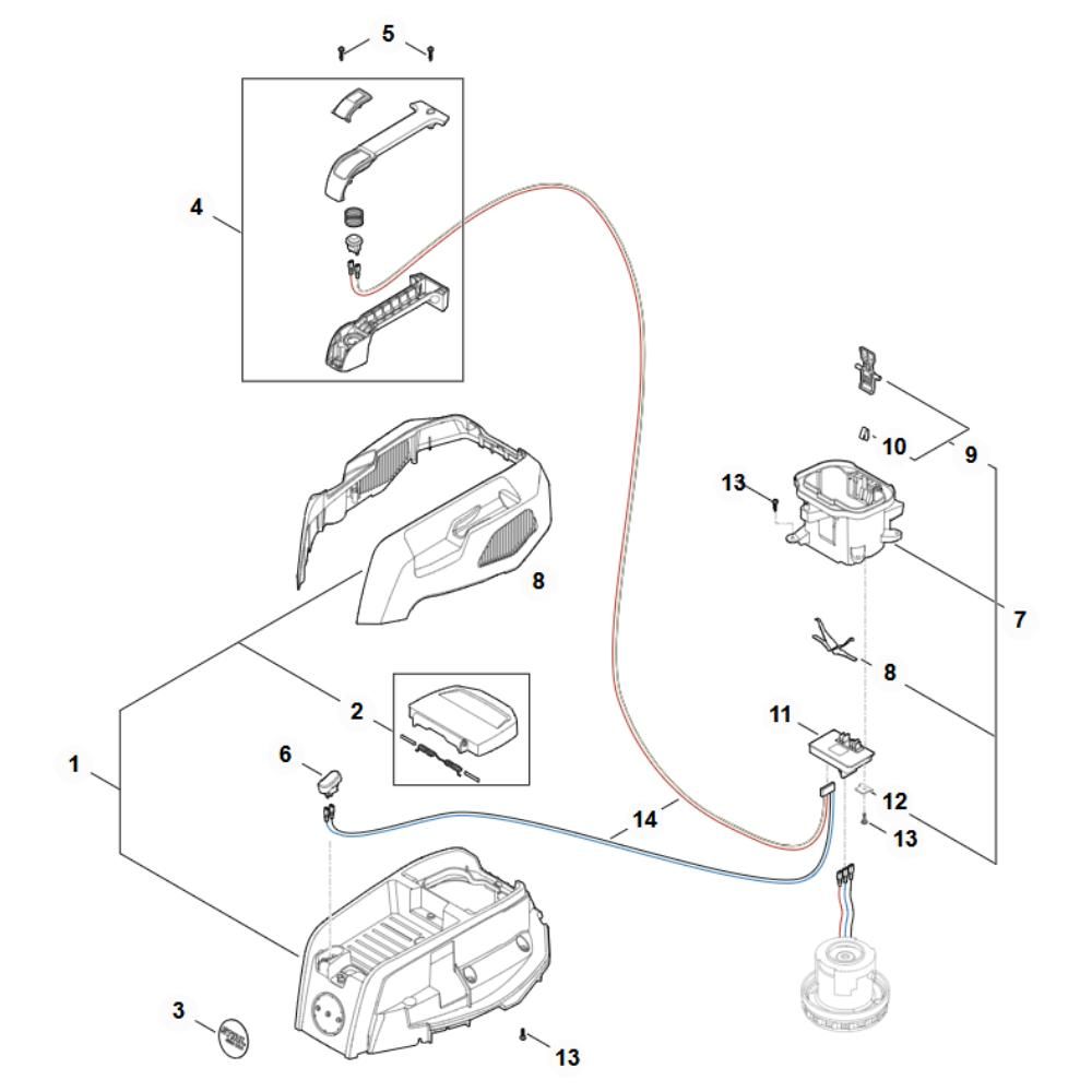 Sơ đồ Vỏ bọc cho Stihl SEA60